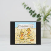 犬の考古学者の幻想的なおもしろい掘り ポストカード (スタンド正面)