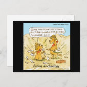 犬の考古学者の幻想的なおもしろい掘り ポストカード (正面/裏面)