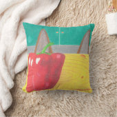 犬の耳と唐辛子枕 クッション (ブランケット)