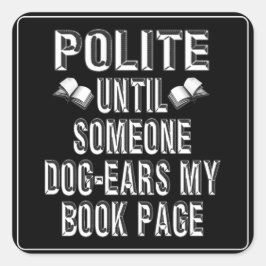 犬の耳本ユーモア スクエアシール