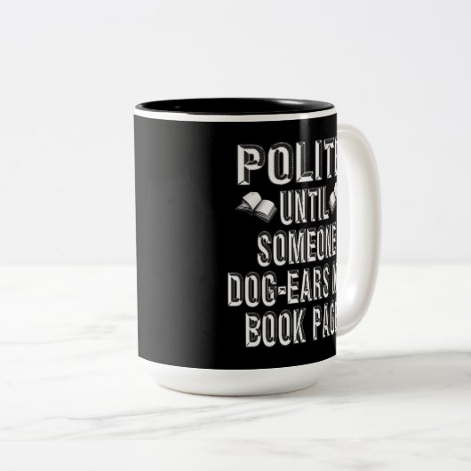 犬の耳本ユーモア ツートーンマグカップ (正面右)