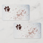 犬の肉印刷水色デザインセピア 名刺 (正面/裏面)