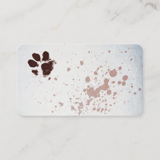 犬の肉印刷水色デザインセピア 名刺 (裏面)