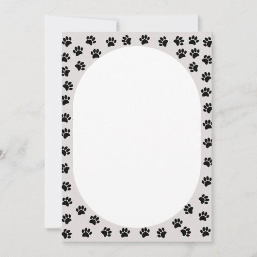 犬の肉球プリント オーバル型 (正面)