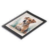 犬の肖像水彩画 ノートブック (左側)