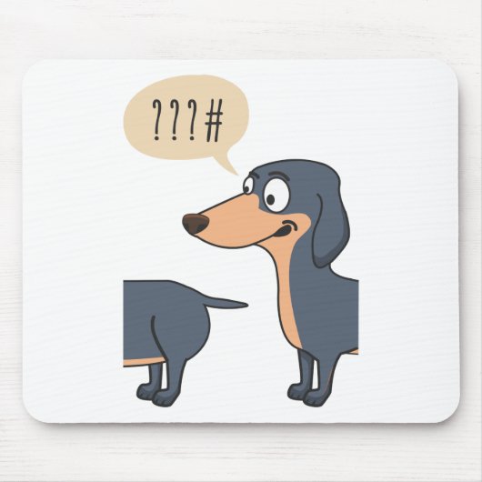 犬の背中 マウスパッド (正面)