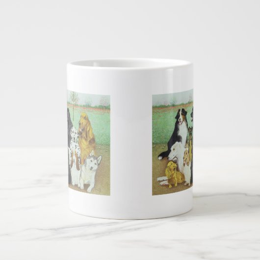犬の腕時計 ジャンボコーヒーマグカップ (正面)