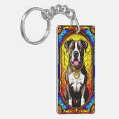 犬の色鮮やかと詳細 キーホルダー (正面左)