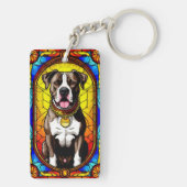 犬の色鮮やかと詳細 キーホルダー (裏面)