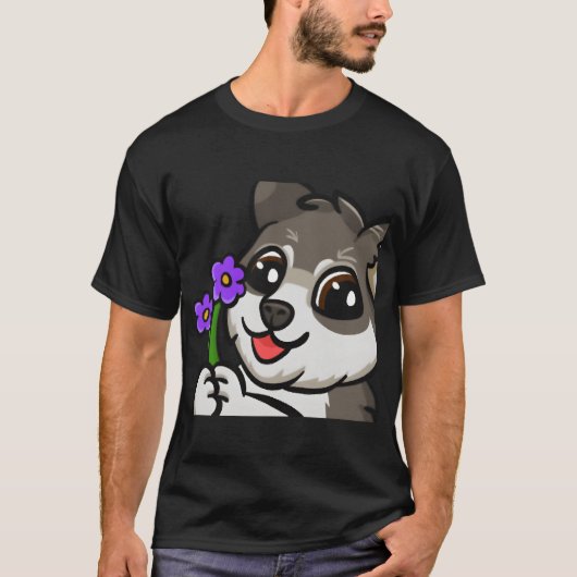 犬の花の家族の友人 Tシャツ (正面)