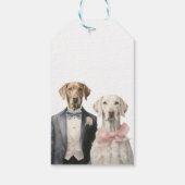 犬の花嫁と花婿の結婚式 ギフトタグ (裏面)