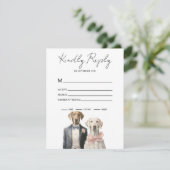 犬の花嫁と花婿 出欠カード (スタンド正面)