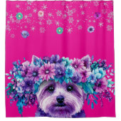 犬の花 シャワーカーテン (正面)