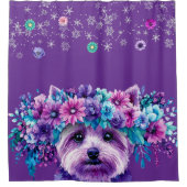 犬の花 シャワーカーテン (正面)