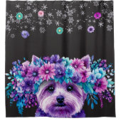 犬の花 シャワーカーテン (正面)