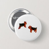 犬の芸術のかわいいテリア 缶バッジ (正面&裏面)