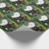 犬の芸術の古い英国の牧羊犬 ラッピングペーパー (角)