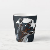 犬の芸術 カフェラテマグ (正面)