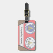 犬の荷物のラベルを整備して下さい ラゲッジタグ (正面縦)