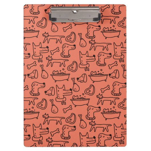 犬の落書きクリップボード クリップボード (正面)