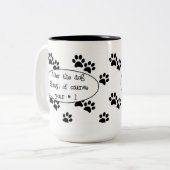 犬の蜂蜜のマグの後 ツートーンマグカップ (正面左)