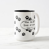 犬の蜂蜜のマグの後 ツートーンマグカップ (正面右)