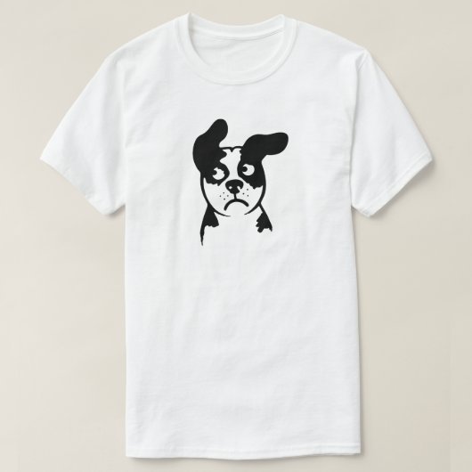犬の表情 顔 表情 Tシャツ (デザイン正面)