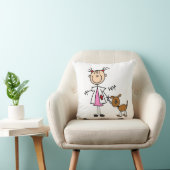 犬の装飾用クッションを持つ棒の姿の獣医 クッション (椅子)