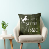 犬の装飾用クッション – 緑 クッション (椅子)