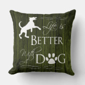 犬の装飾用クッション – 緑 クッション (正面)