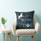 犬の装飾用クッション – 青 クッション (椅子)