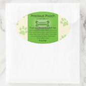 犬の製品ラベル – 石鹸とバスの物 楕円形シール (バッグ)