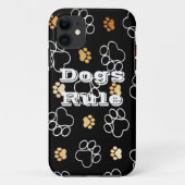 犬の規則の足は愛犬家のためのギフトを印刷します Case-Mate iPhoneケース (裏面)