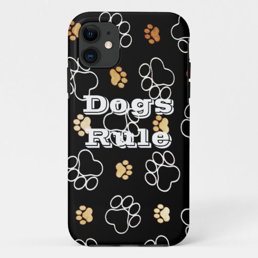 犬の規則の足は愛犬家のためのギフトを印刷します Case-Mate iPhoneケース (裏面)
