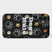 犬の規則の足は愛犬家のためのギフトを印刷します Case-Mate iPhoneケース (裏面(横))