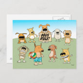 犬の規則はがき ポストカード (正面/裏面)