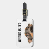 犬の覗き見のかわいい写真どこにある？ ラゲッジタグ (正面縦)