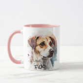 犬の親のカスタマイズ親愛可能なペット名 マグカップ (左)