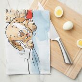 犬の親 キッチンタオル (四つ折り)