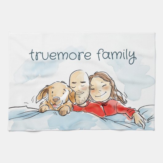 犬の親 キッチンタオル (横)