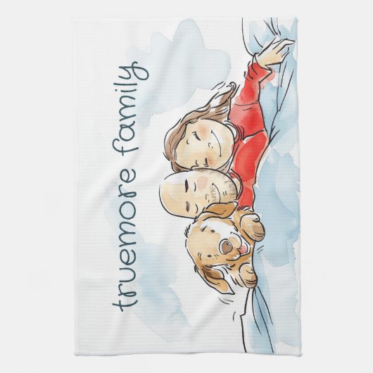 犬の親 キッチンタオル (縦)