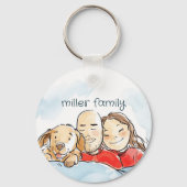 犬の親 キーホルダー (正面)