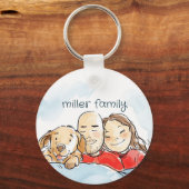 犬の親 キーホルダー (正面)