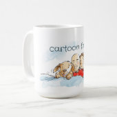 犬の親 コーヒーマグカップ (正面左)