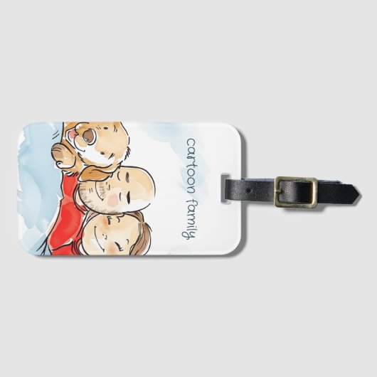 犬の親 ラゲッジタグ (正面横)