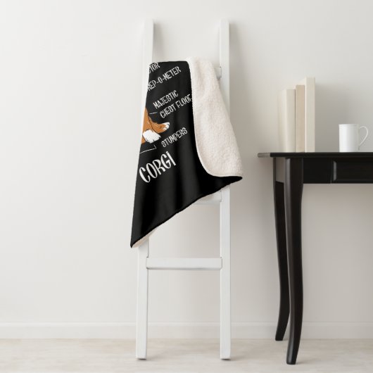 犬の解剖、かわいいウェルシュコーギー、子犬生物学の贈り物。 シェルパブランケット (インサイチュ)