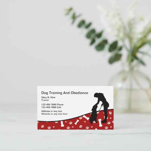 犬の訓練および従順 名刺 (スタンド正面)
