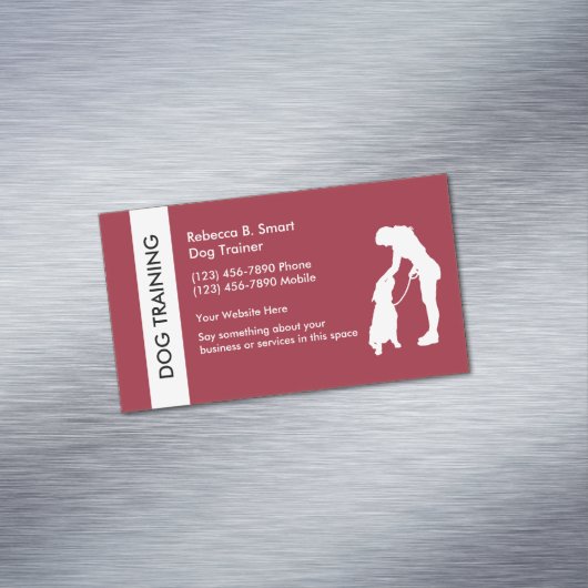 犬の訓練の名刺の磁石 マグネット名刺 (インサイチュ)