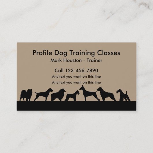 犬の訓練の授業 名刺 (正面)