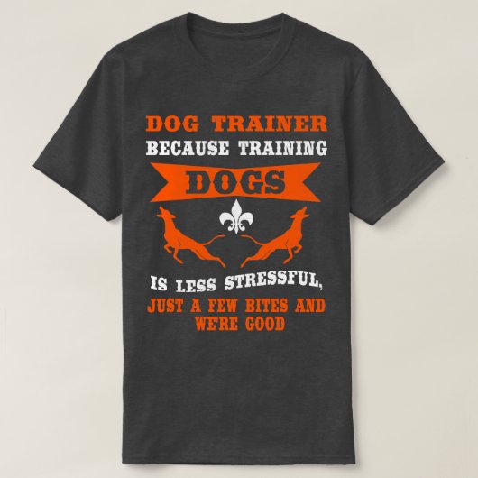 犬の訓練はストレスが少ないから Tシャツ (デザイン正面)